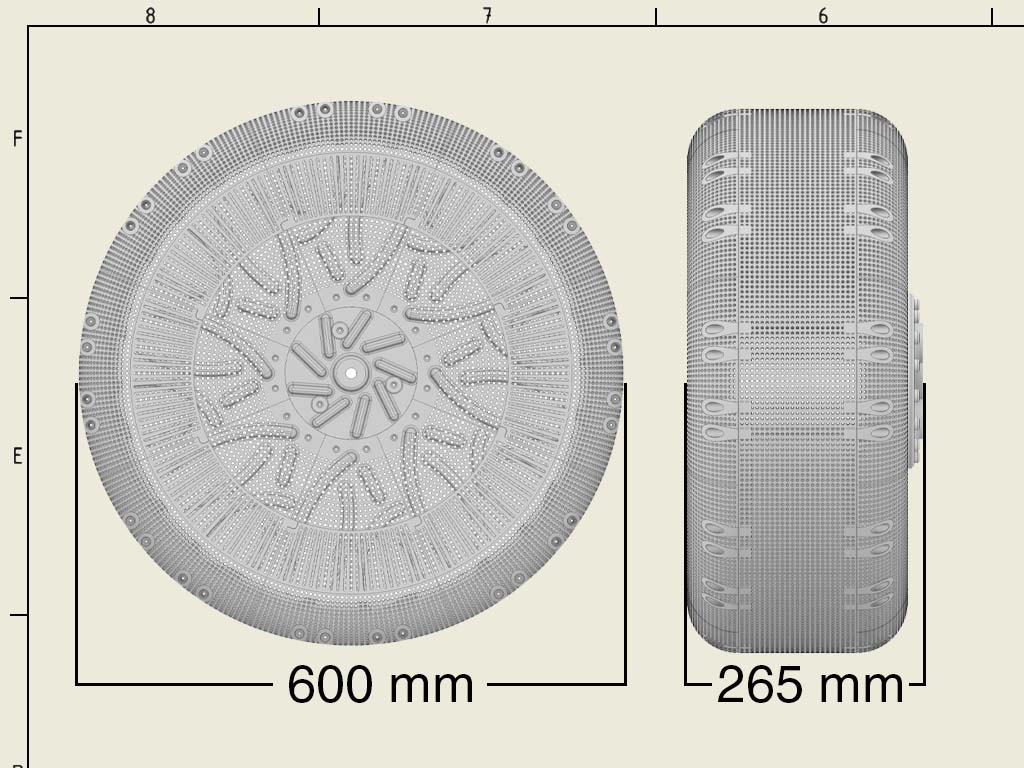 CAD Zeichnung Sandstrahltrommel